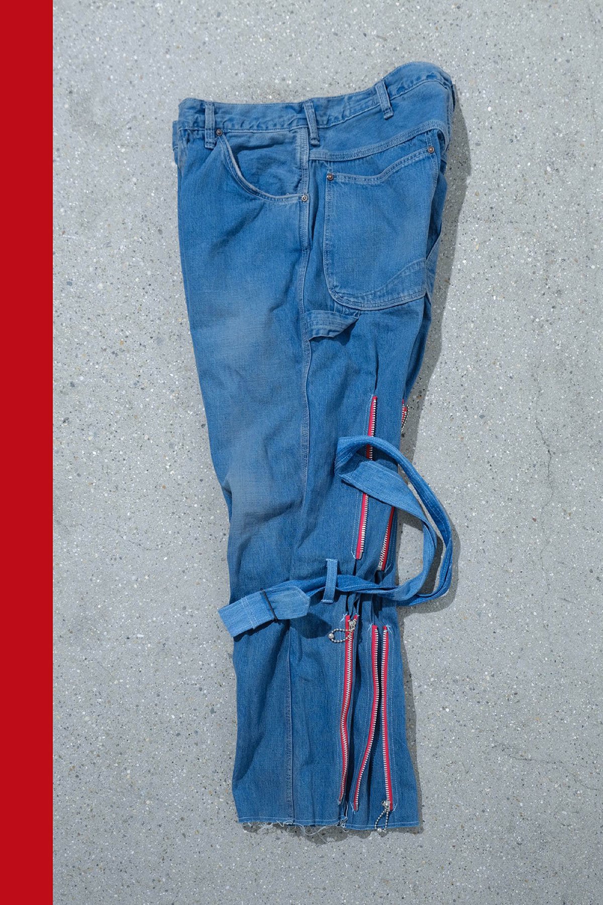 orslow × ink / BONDAGE PANTS RED ZIP