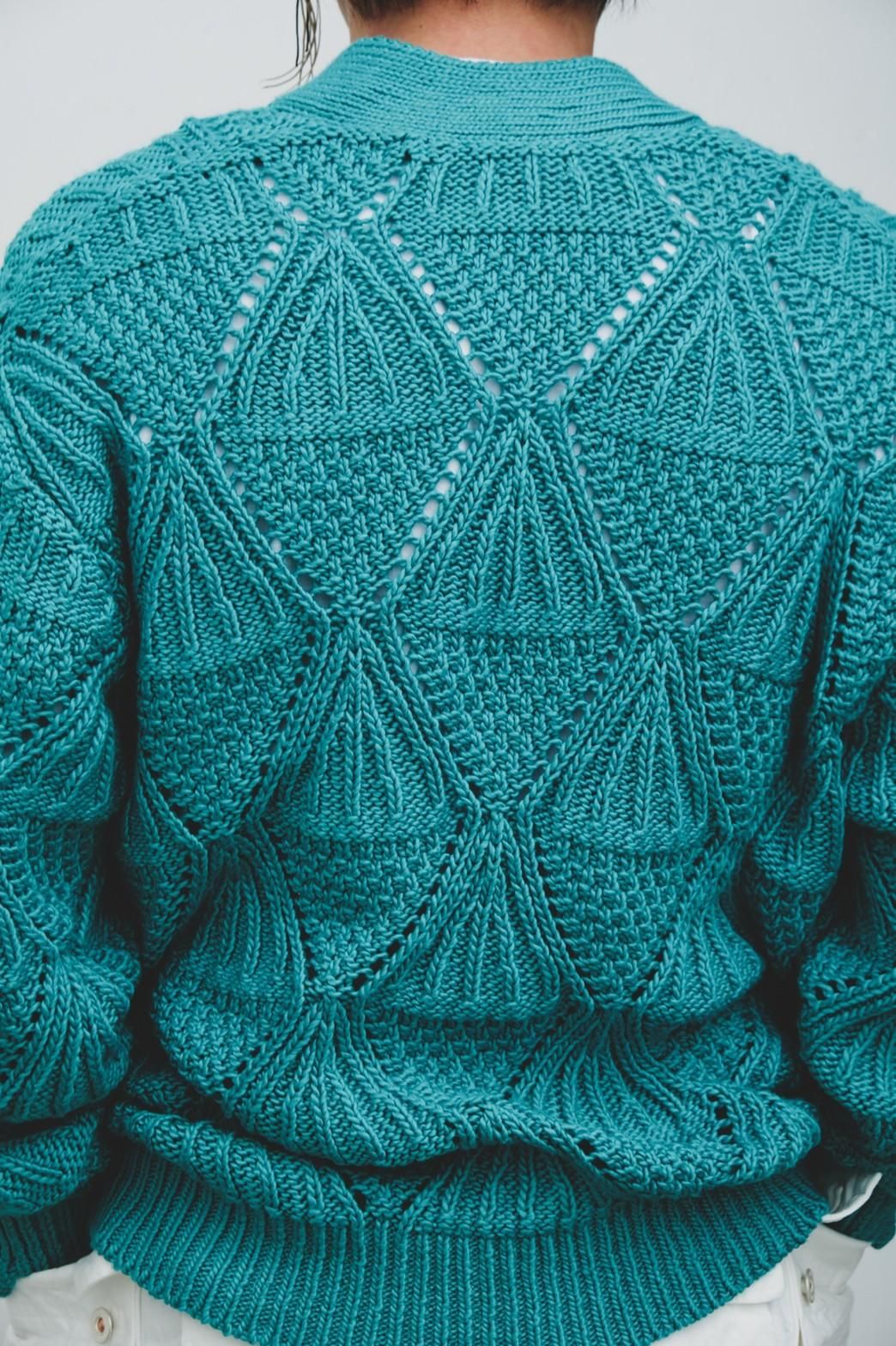 HERILL / Cotton code Pattern cardigan - IMA:ZINE HERILL / Cotton code Pattern cardigan - IMA:ZINE