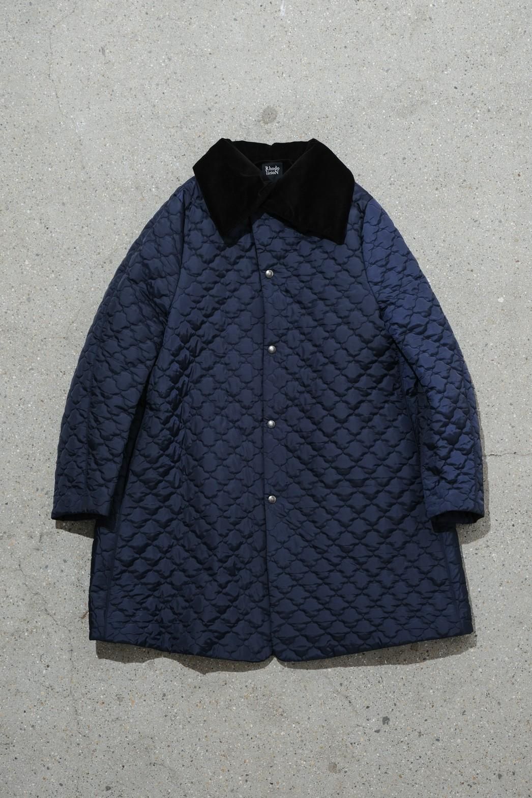 Rhodolirion / Quilted Big Collar A-Line Coat - IMA:ZINEオンライン