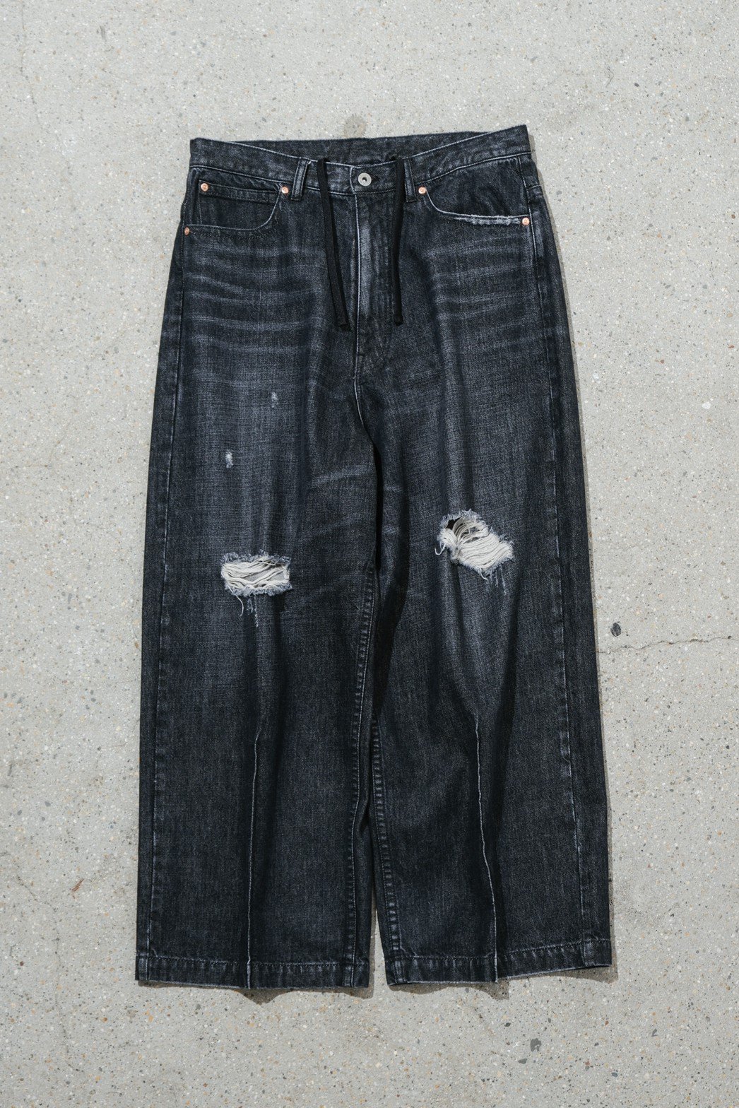 Rhodolirion / 90Loose Straight Jean Pant-Damage