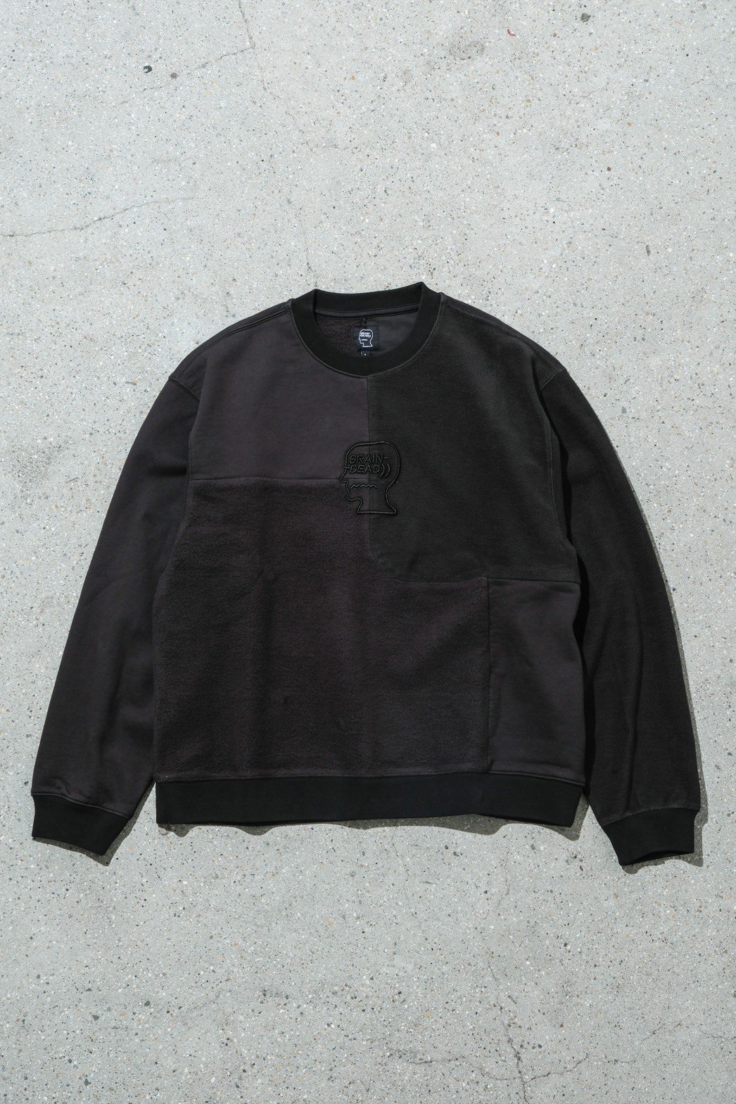 BRAINDEAD / Paneled Long Sleeve Crewneck