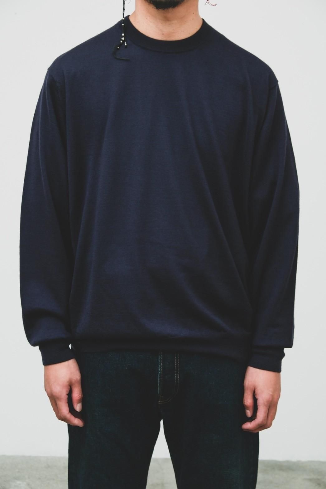 A.PRESSE / Cashmere High Gauge Crew Neck Sweater - IMA:ZINE
