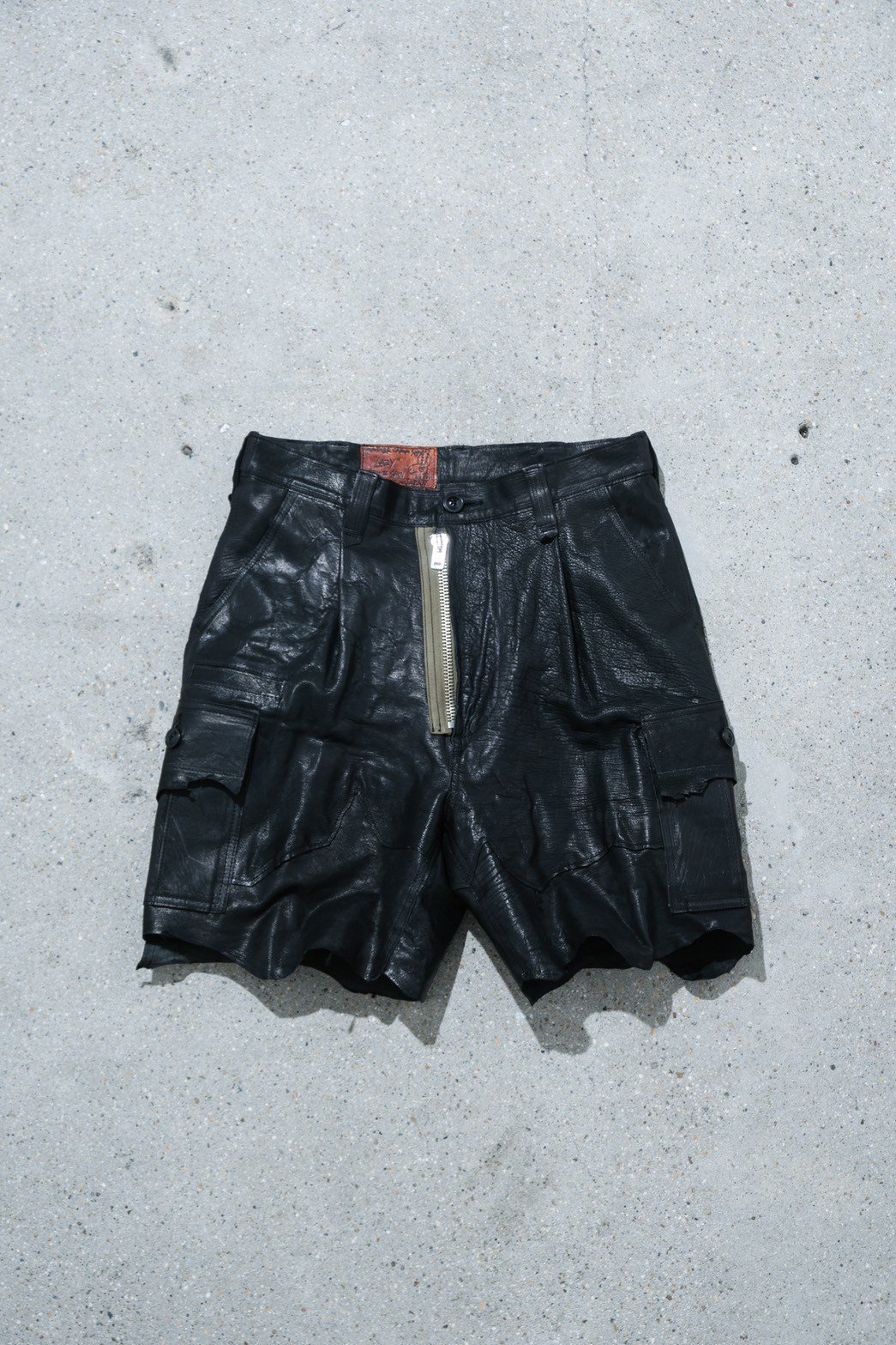 GOOD KARMA DEVELOPMENT / Leather Cargo Shorts 