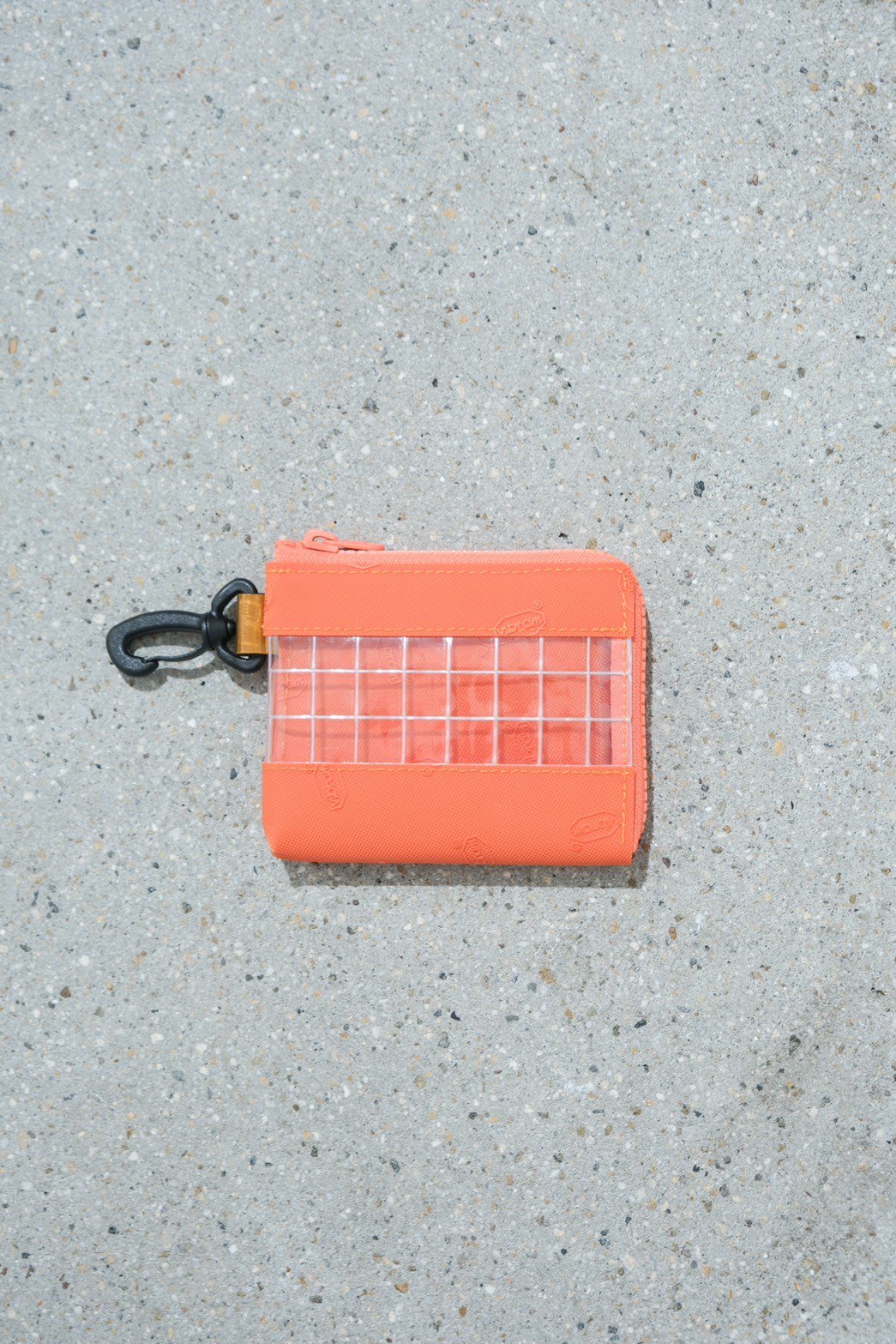 THISWAY / Vibram L-zip Wallet ORANGECLEAR PVC