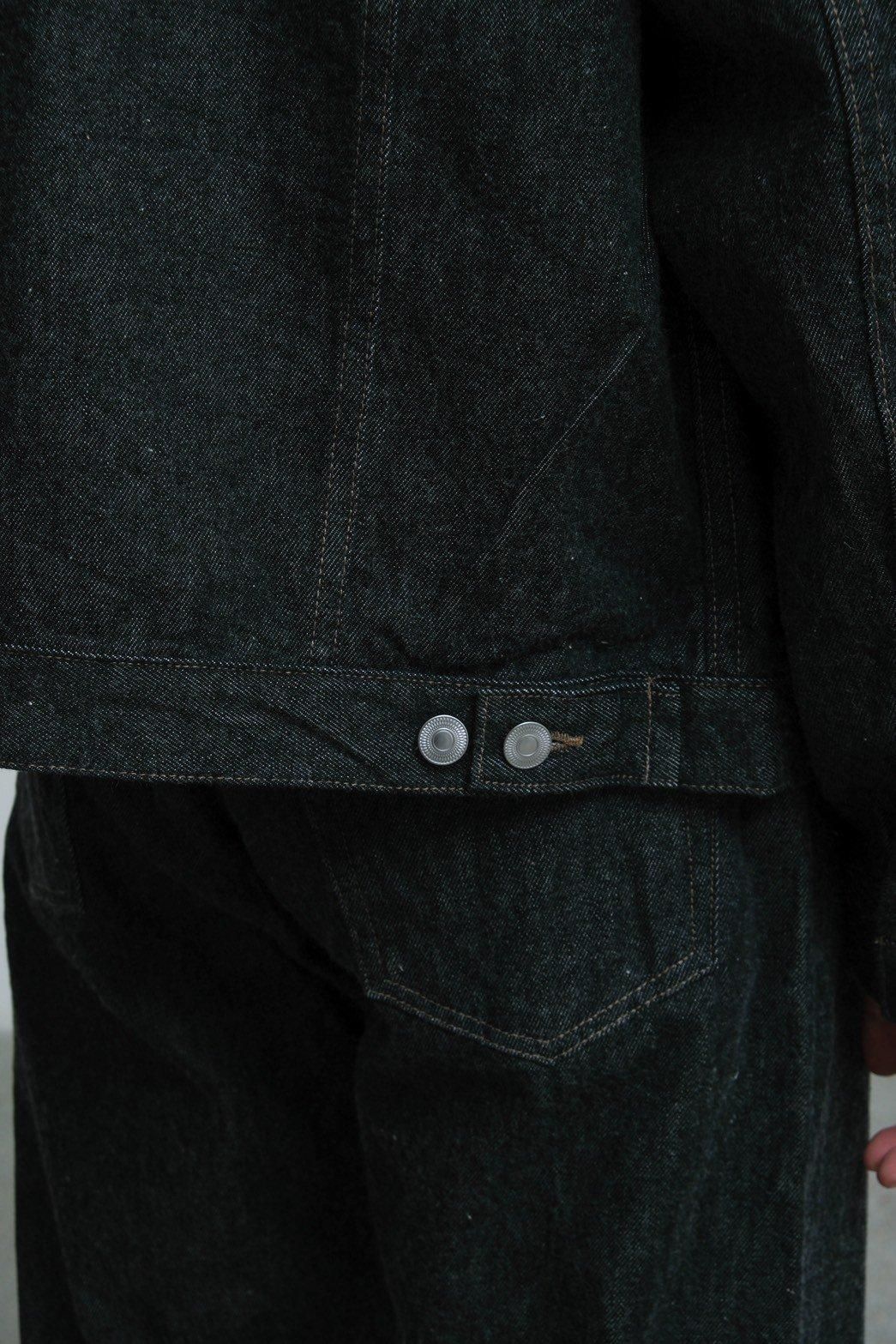 A.PRESSE / Black Denim Trucker Jacket - IMA:ZINE A.PRESSE / Black Denim Trucker Jacket - IMA:ZINE