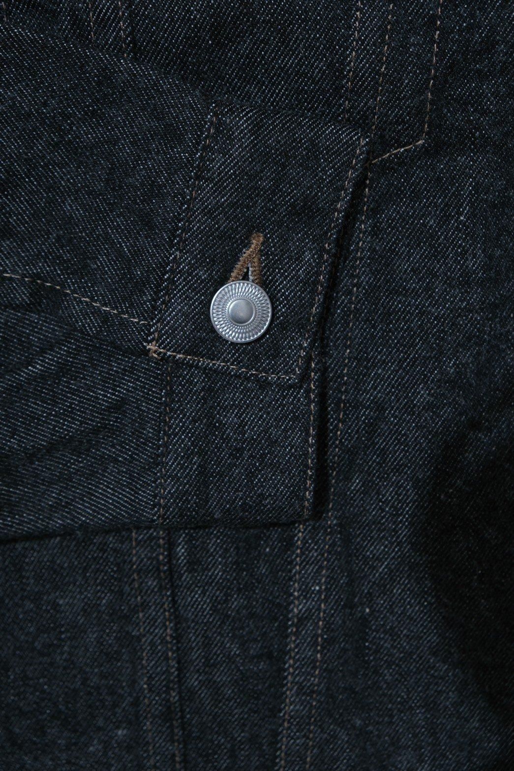 A.PRESSE / Black Denim Trucker Jacket - IMA:ZINE A.PRESSE / Black Denim Trucker Jacket - IMA:ZINE