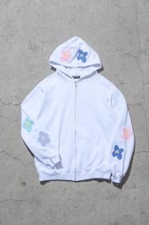 NISHIMOTO IS THE MOUTH / FLOWER SWEAT HOODIE WHITE