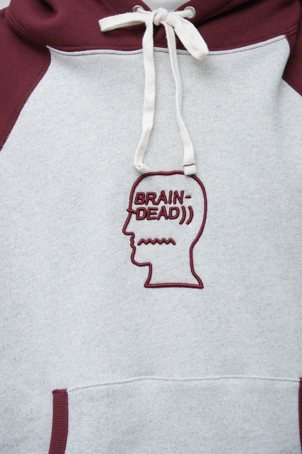 ○ BRAINDEAD / FLEECE LOGO HEAD RAGLAN HOODIE - IMA:ZINE