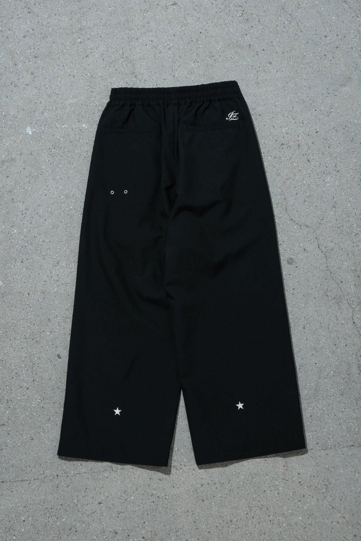 CONVERSE CHUCK TAYLOR CLOTHING スラックス黒 CONVERSE CHUCK TAYLOR CLOTHING × IMA:ZINE / I:Z STAR PANTS