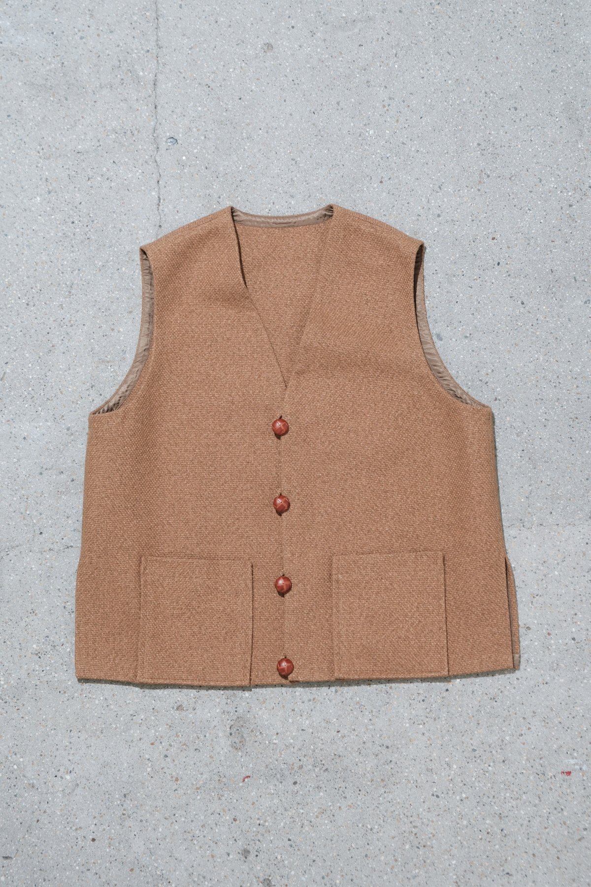 HERILL / Cashmere Linenmat Chimayo Vest