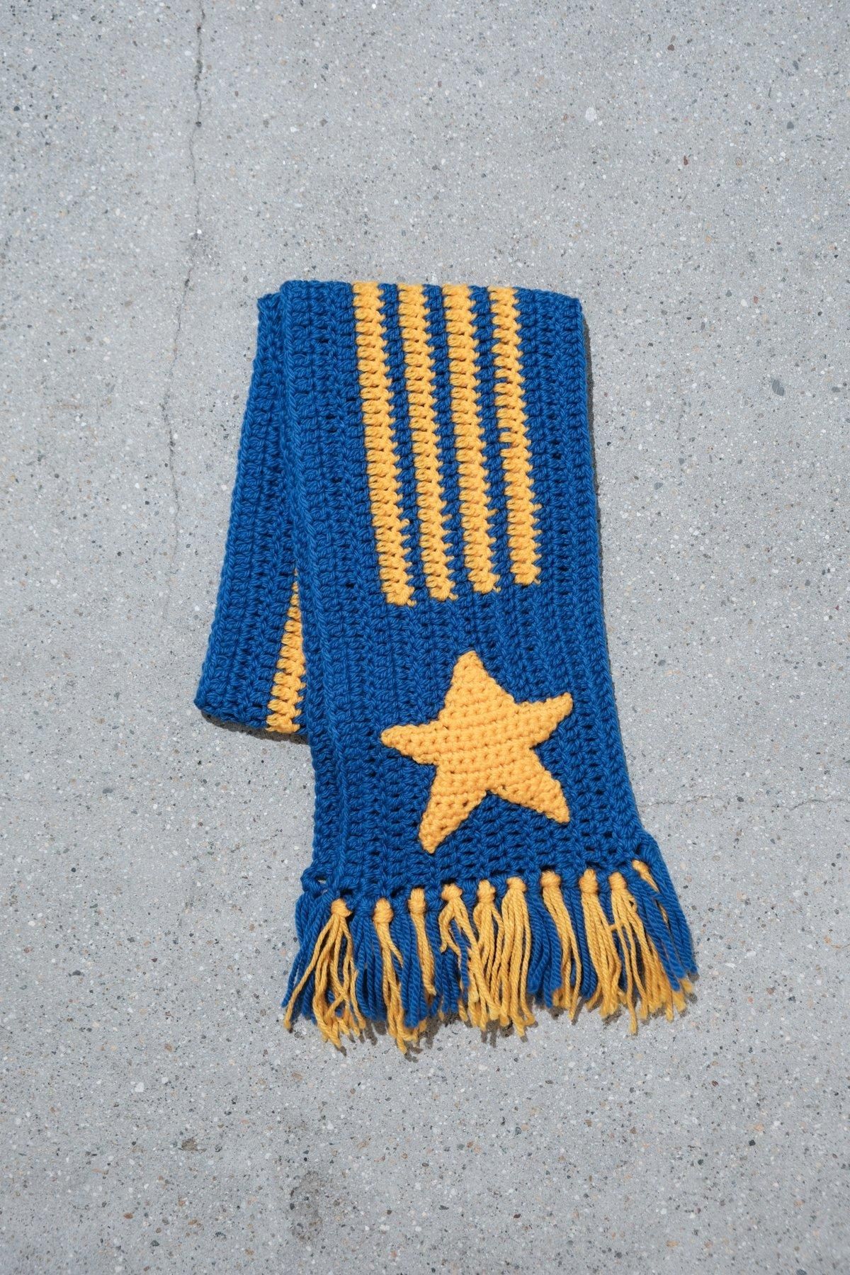 ○ RICE NINE TEN / HAND KNITTED CROCHET SCARF - IMA:ZINEオンライン