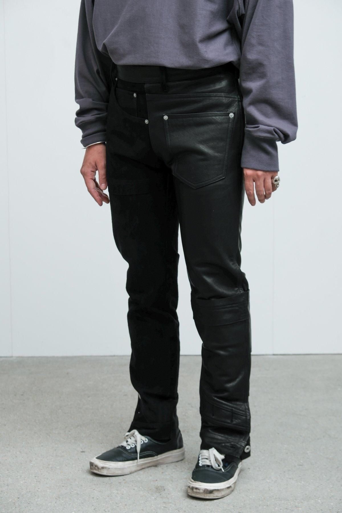 whowhat × IMA:ZINE / LEATHER PUZZLE PANTS - IMA:ZINE