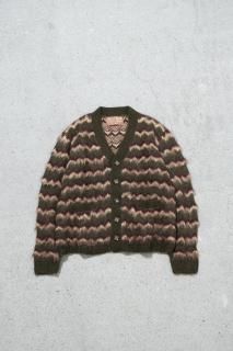  BRAINDEAD / ZIG ZAG STRIPED CARDIGAN