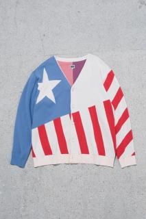 AiE / Knit Cardigan - Cotton Stars and Stripes