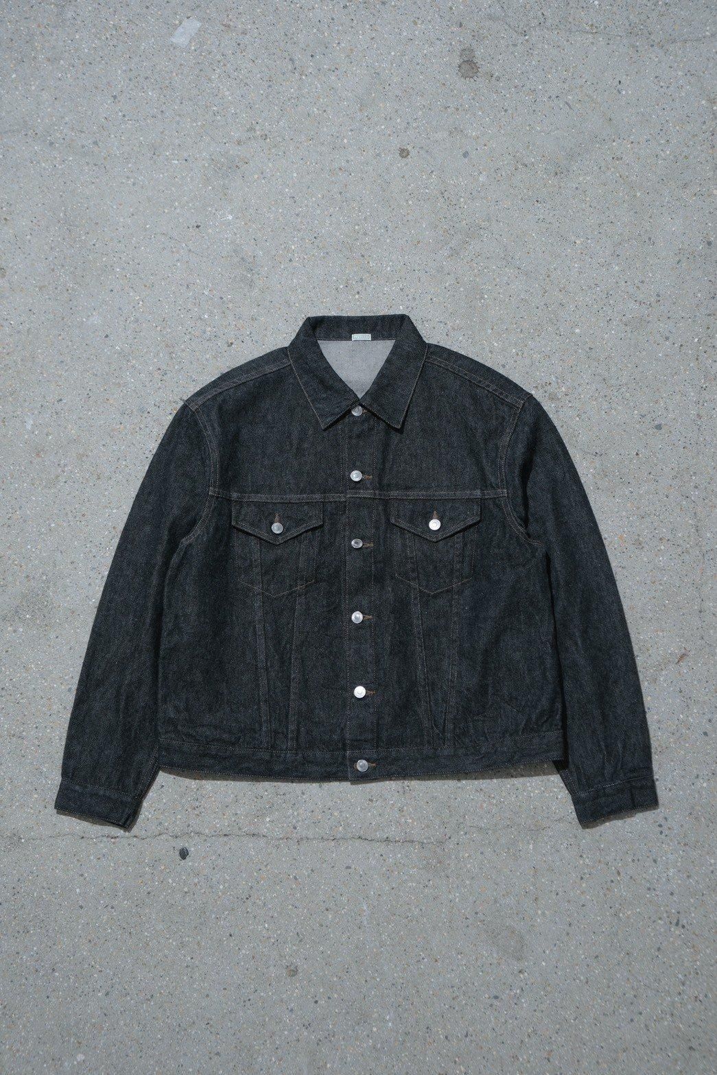 A.PRESSE / Black Denim Trucker Jacket - IMA:ZINE A.PRESSE / Black Denim Trucker Jacket - IMA:ZINE