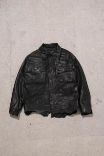 GOOD KARMA DEVELOPMENT / Leather Trucker Jacket 