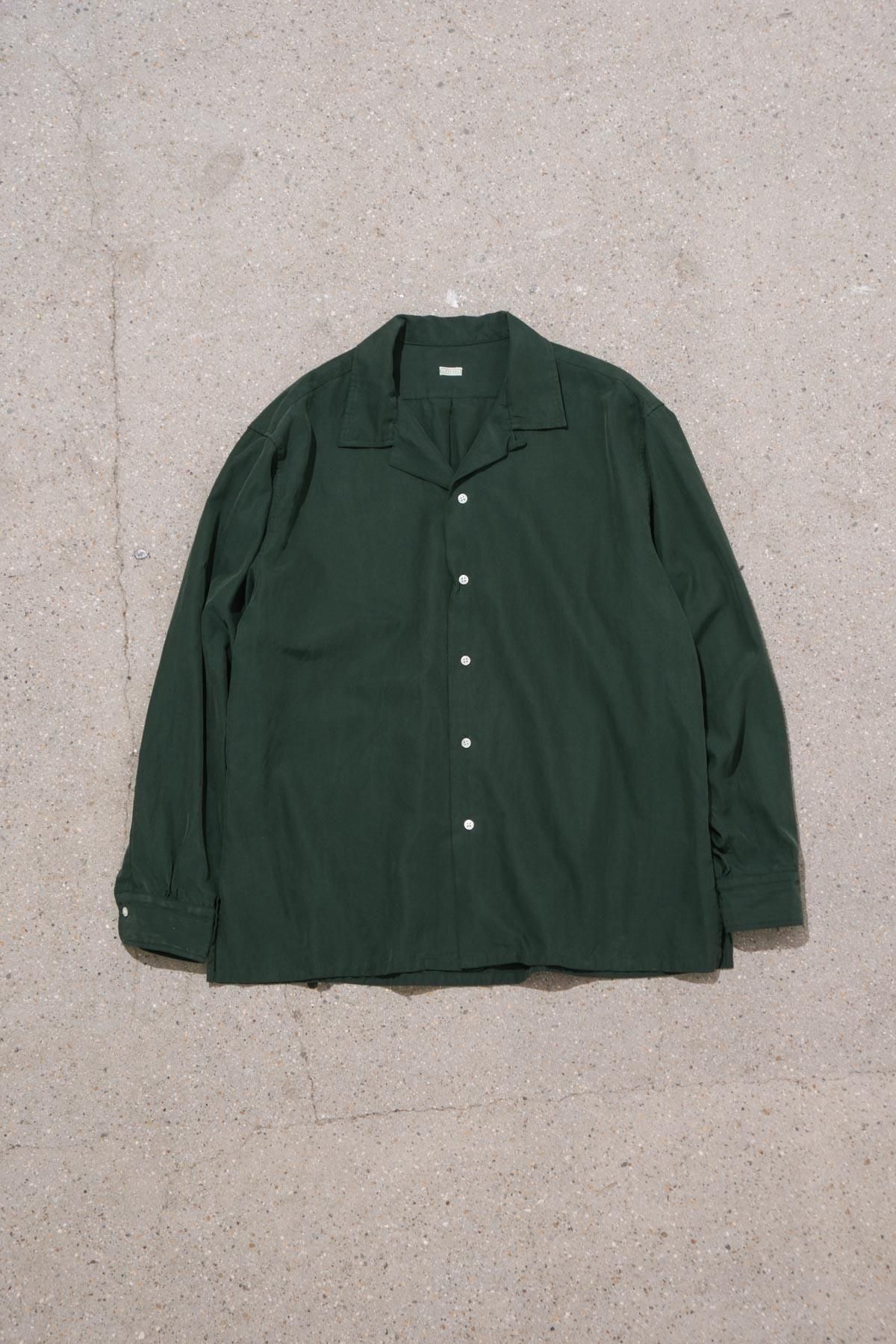 A.PRESSE コットンシャツ A.PRESSE / Silk Cotton Open Collar L/S Shirt - IMA:ZINE