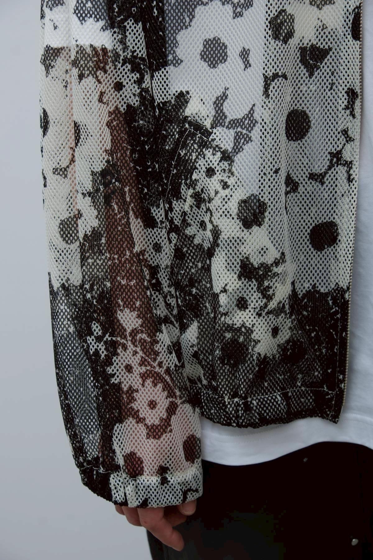 NOMARHYTHM TEXTILE / Floral Mesh Zip Blouson - IMA:ZINE