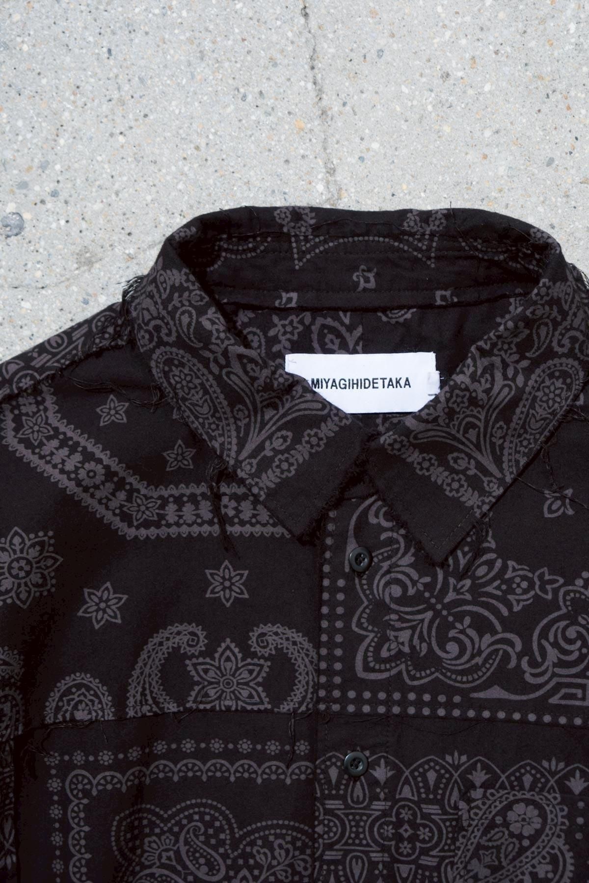Miyagihidetaka – Bandana Shirt Black | Highsnobiety Shop