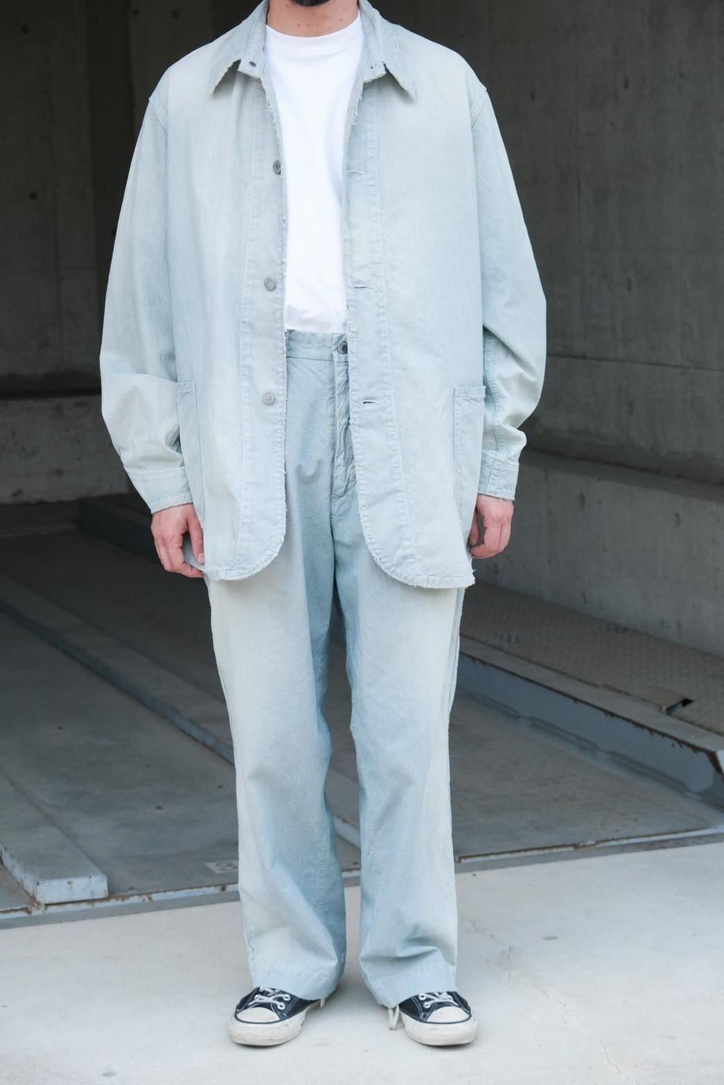 A.PRESSE / Indigo Pin Check Work Pants - IMA:ZINE A.PRESSE / Indigo Pin Check Work Pants - IMA:ZINE