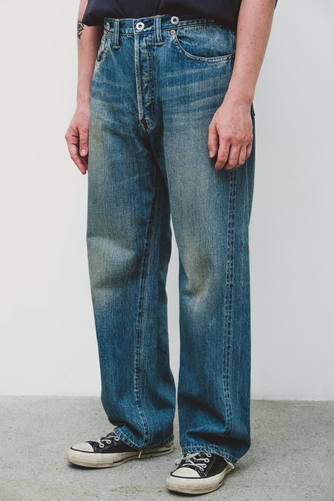 パンツ A.PRESSE Washed Denim Pants E 32/30 15oz A.PRESSE 