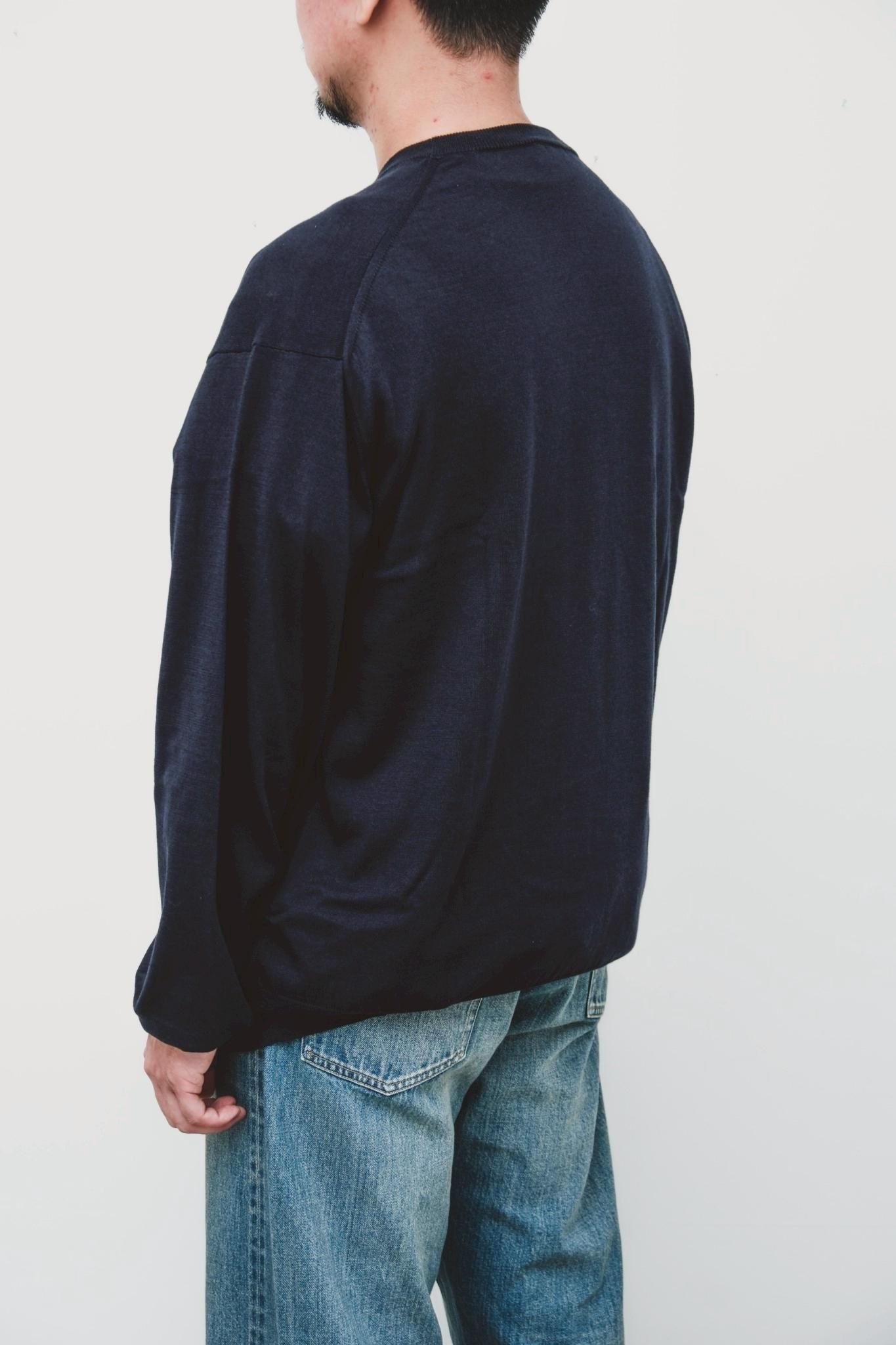 アプレッセ CashmereHighGauge CrewNeck Sweater A.PRESSE / Cashmere High Gauge Crew Neck Sweater - IMA:ZINE