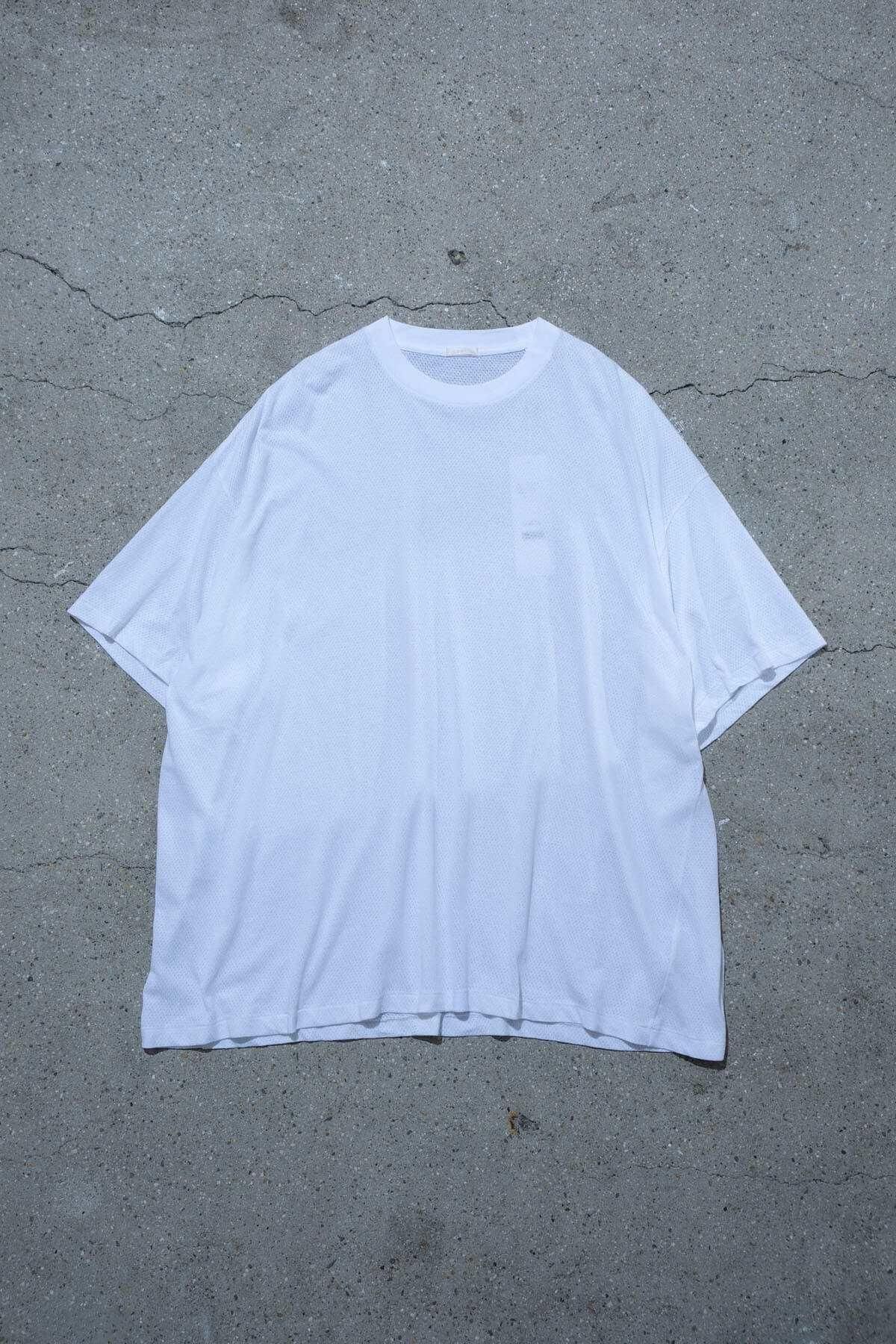 COMOLI コットンメッシュTシャツ ホワイト COMOLI (コモリ) コットンメッシュ 半袖Tシャツ [WHITE]