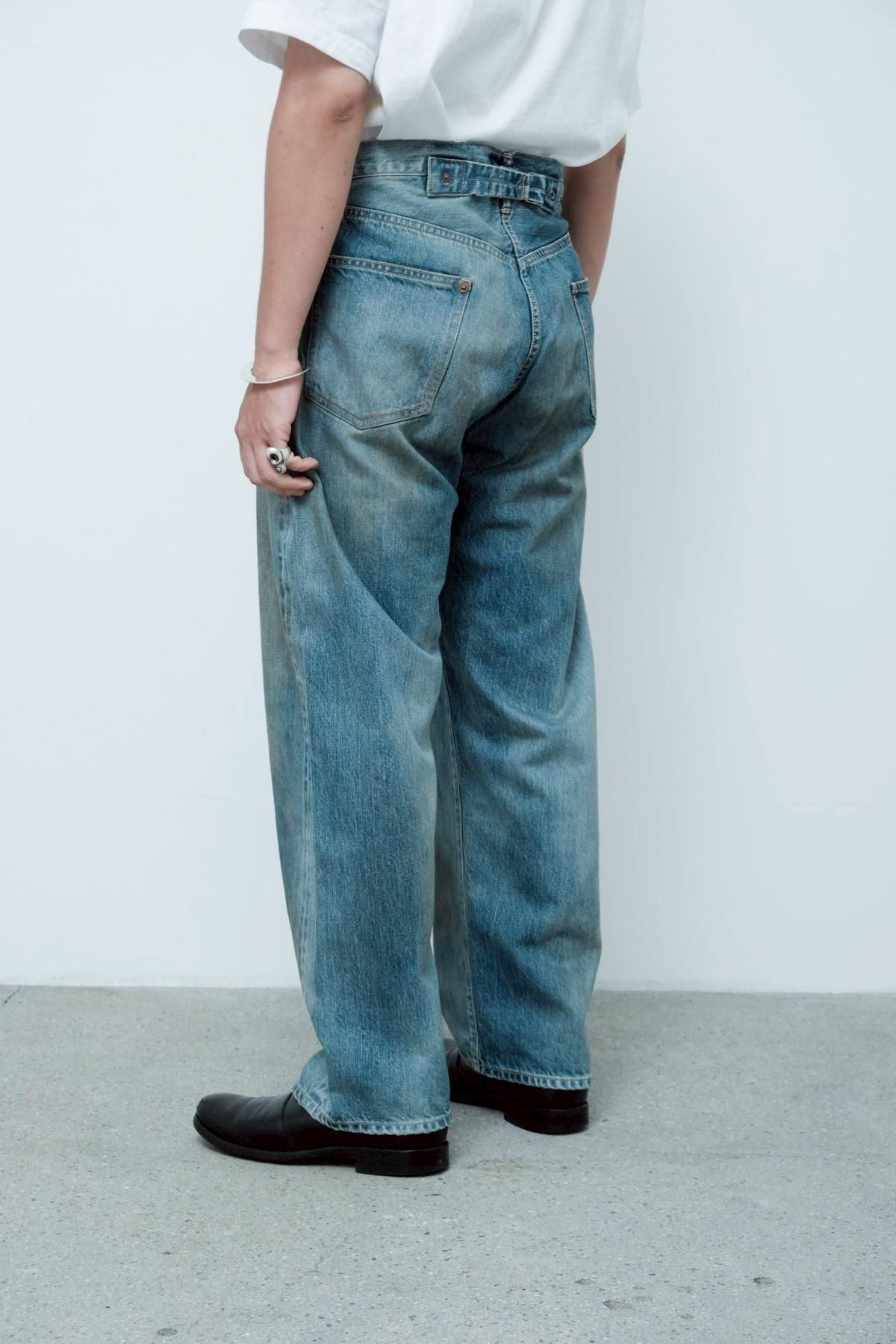 パンツ Apresse No.37 washed denim pants 34 A.PRESSE No.37 Washed Wide Denim Pants Indigo | HAVEN