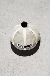 EAT RIDER / POM-PON MESH CAP WHITE