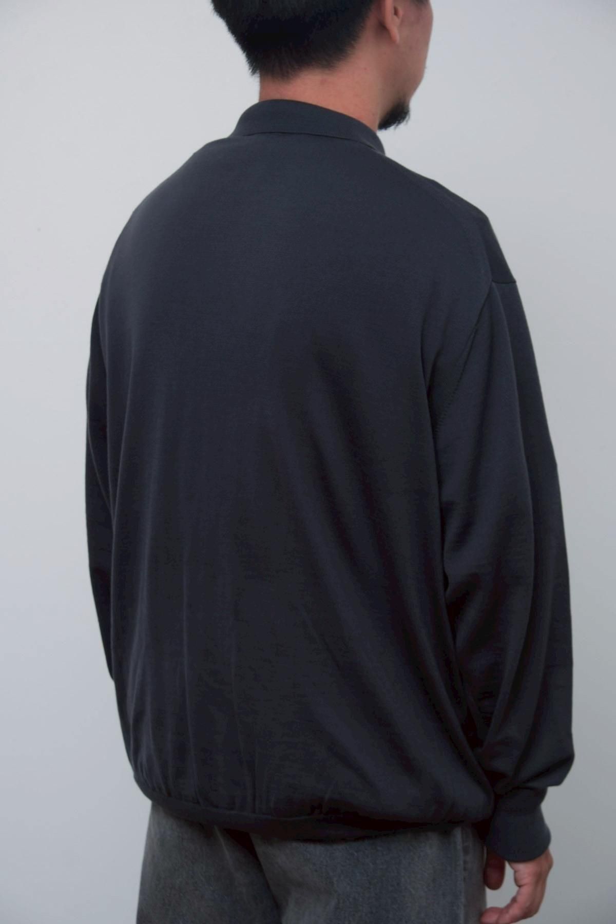 値下げ済A.PRESSE ポロニット サイズ縮み有 美品 a.presse アプレッセ ニットポロ コットン ネイビー 1 23ss