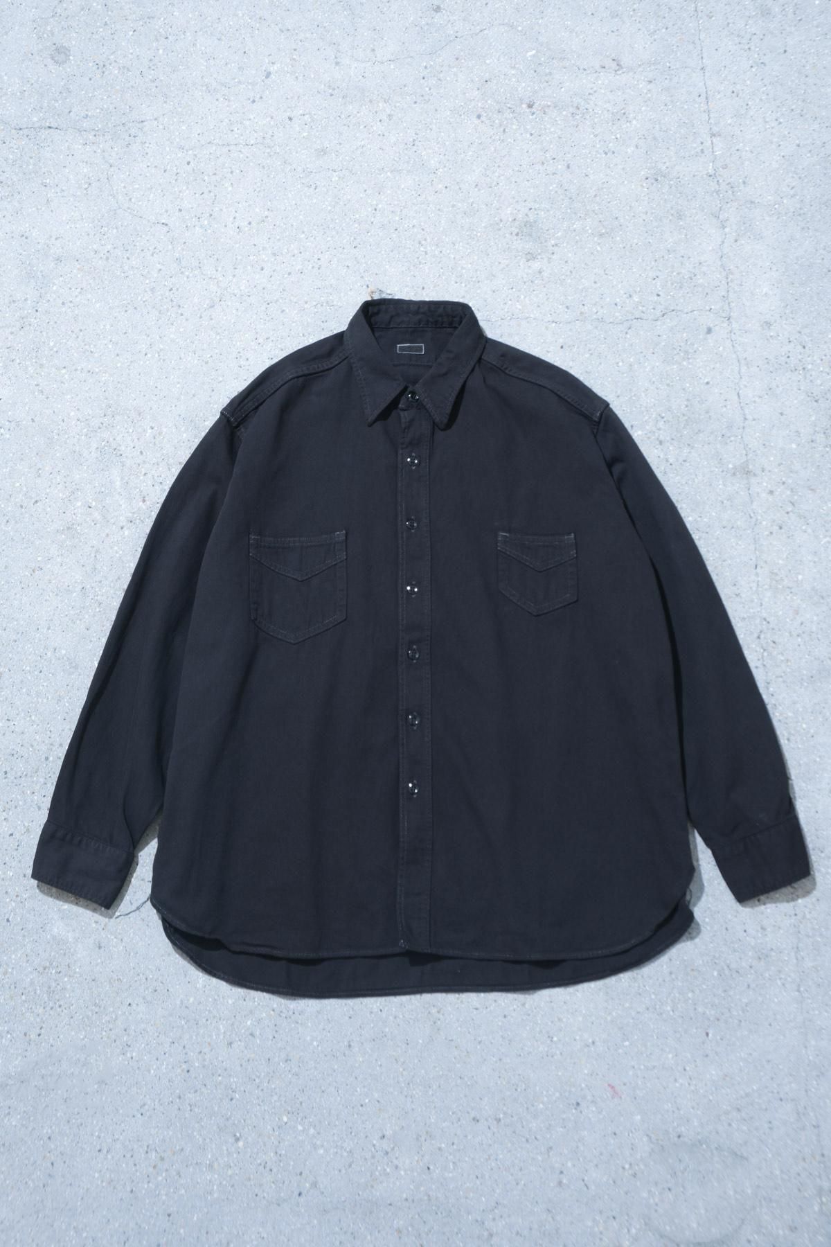 トップス FOUNDOUR BLACK DYED DENIM SHIRT 4 FOUNDOUR / BLACK DYED DENIM SHIRT - IMA:ZINEオンラインストア