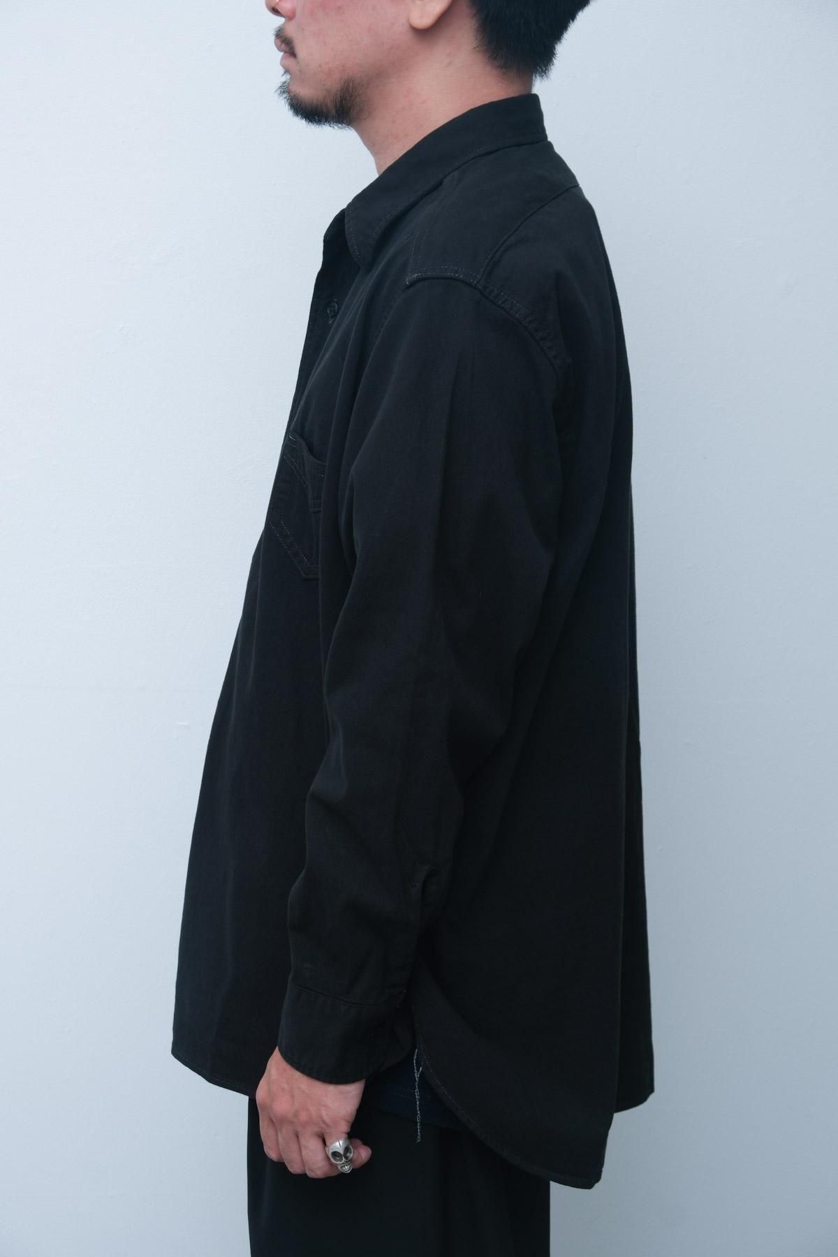 FOUNDOUR / BLACK DYED DENIM SHIRT - IMA:ZINEオンラインストア｜大阪