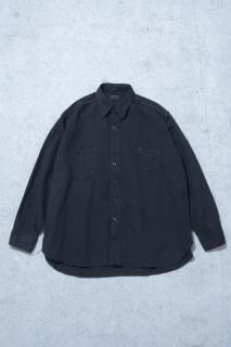 FOUNDOUR / BLACK DYED DENIM SHIRT