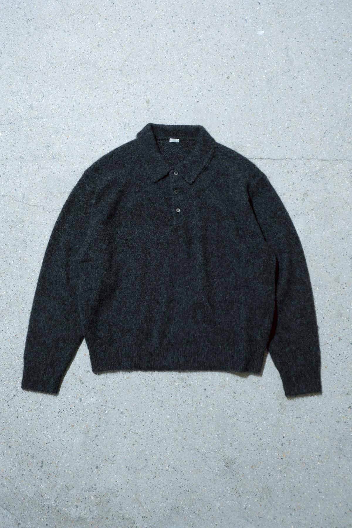 Cashmere Middle Gauge Polo Collar Sweate