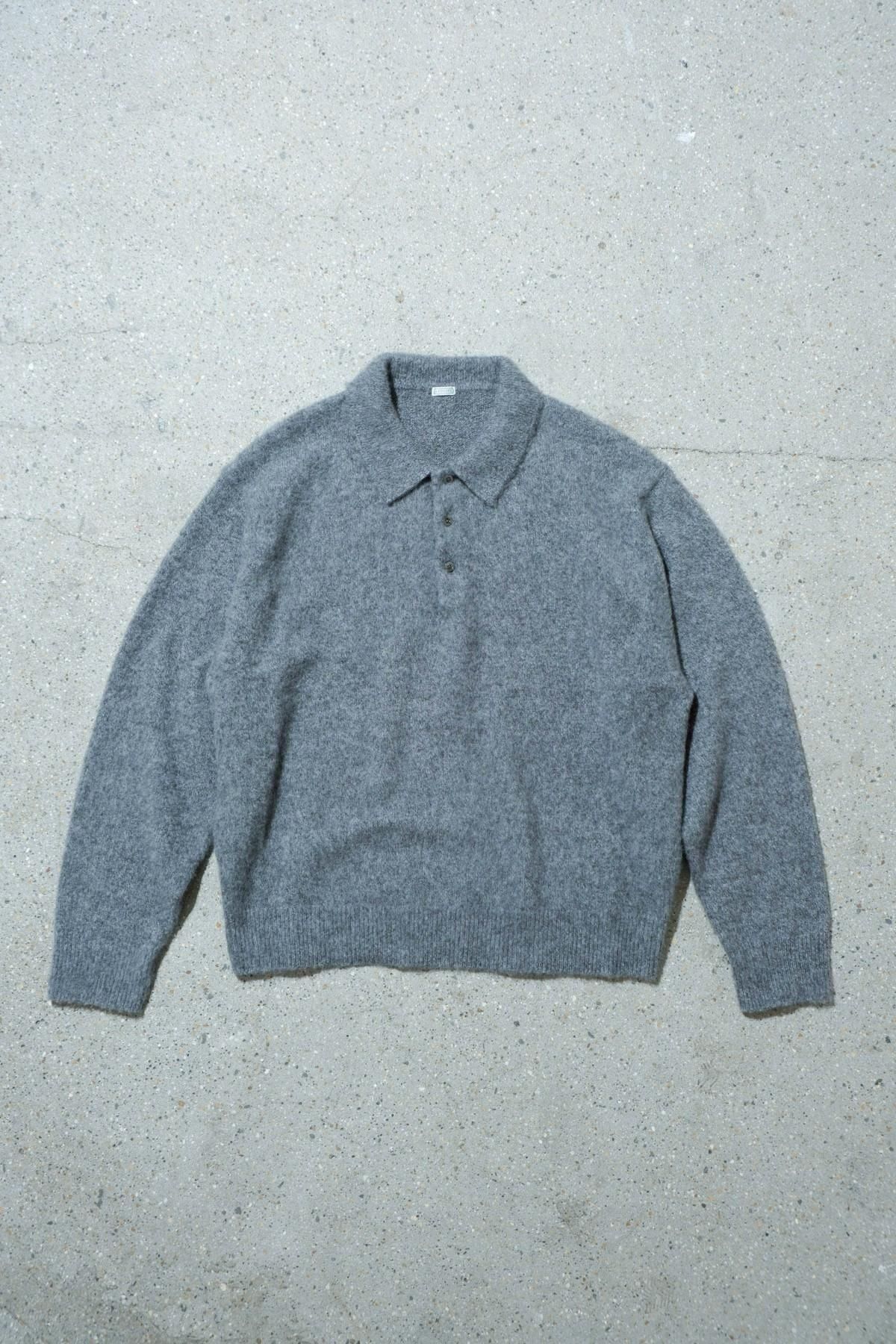 Cashmere Middle Gauge Polo Collar Sweate