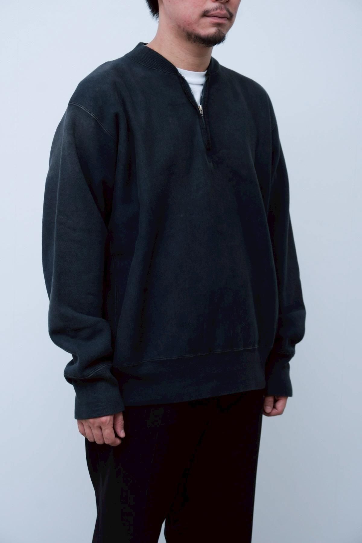 A PRESSE スウェット A.PRESSE / Vintage Half Zip Rib Collar Sweatshirt - IMA:ZINE