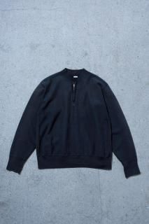 A.PRESSE / Vintage Half Zip Rib Collar Sweatshirt