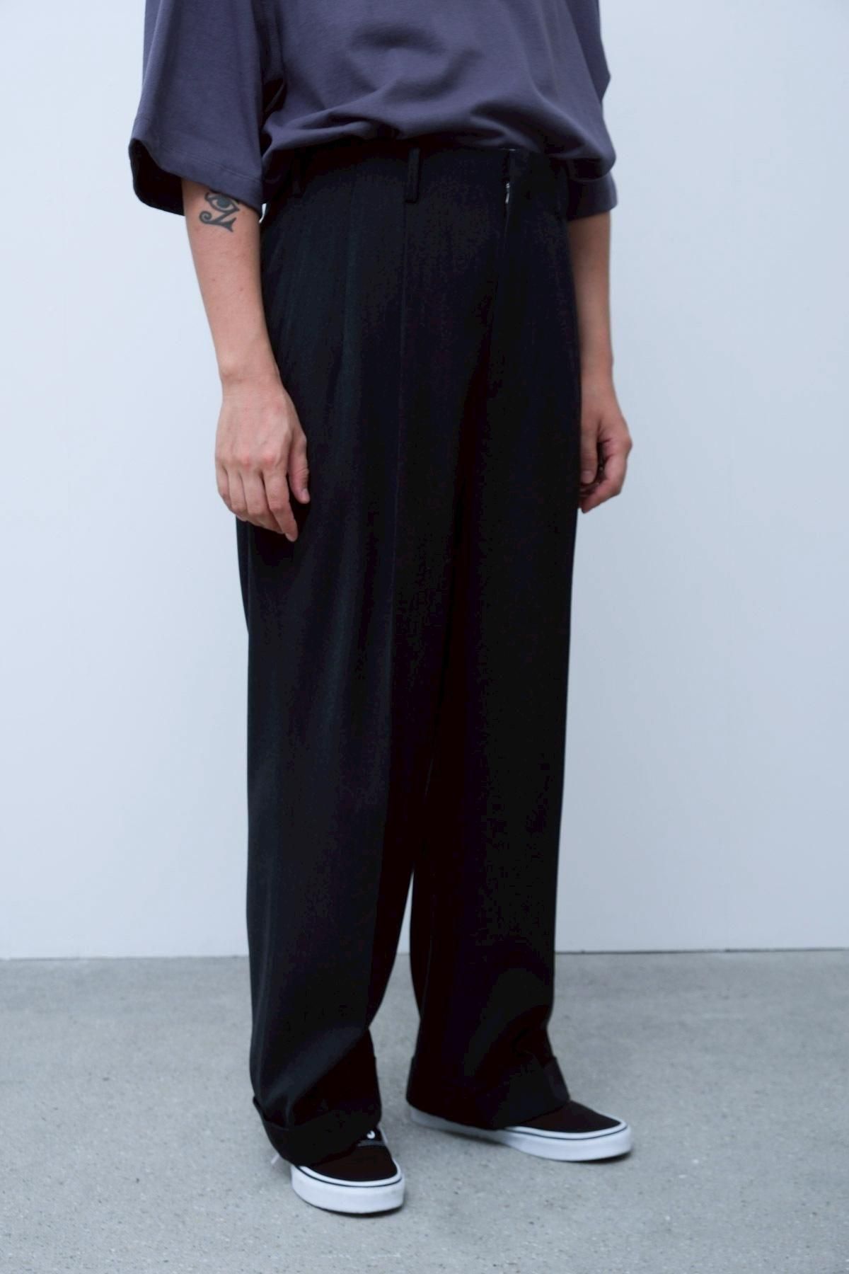 A.PRESSE / Wool Wide Tapered Trousers - IMA:ZINEオンライン