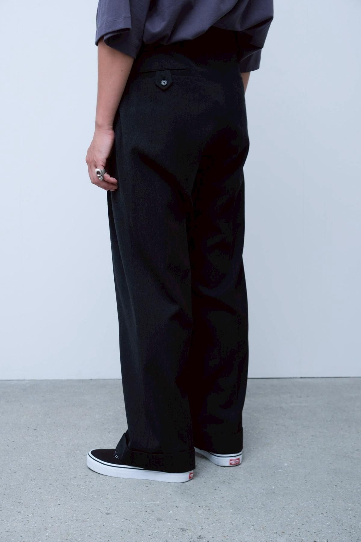 A.PRESSE アプレッセ Wide Tapered Trousers 1 A.PRESSE Wide Tapered Trousers – unexpected store