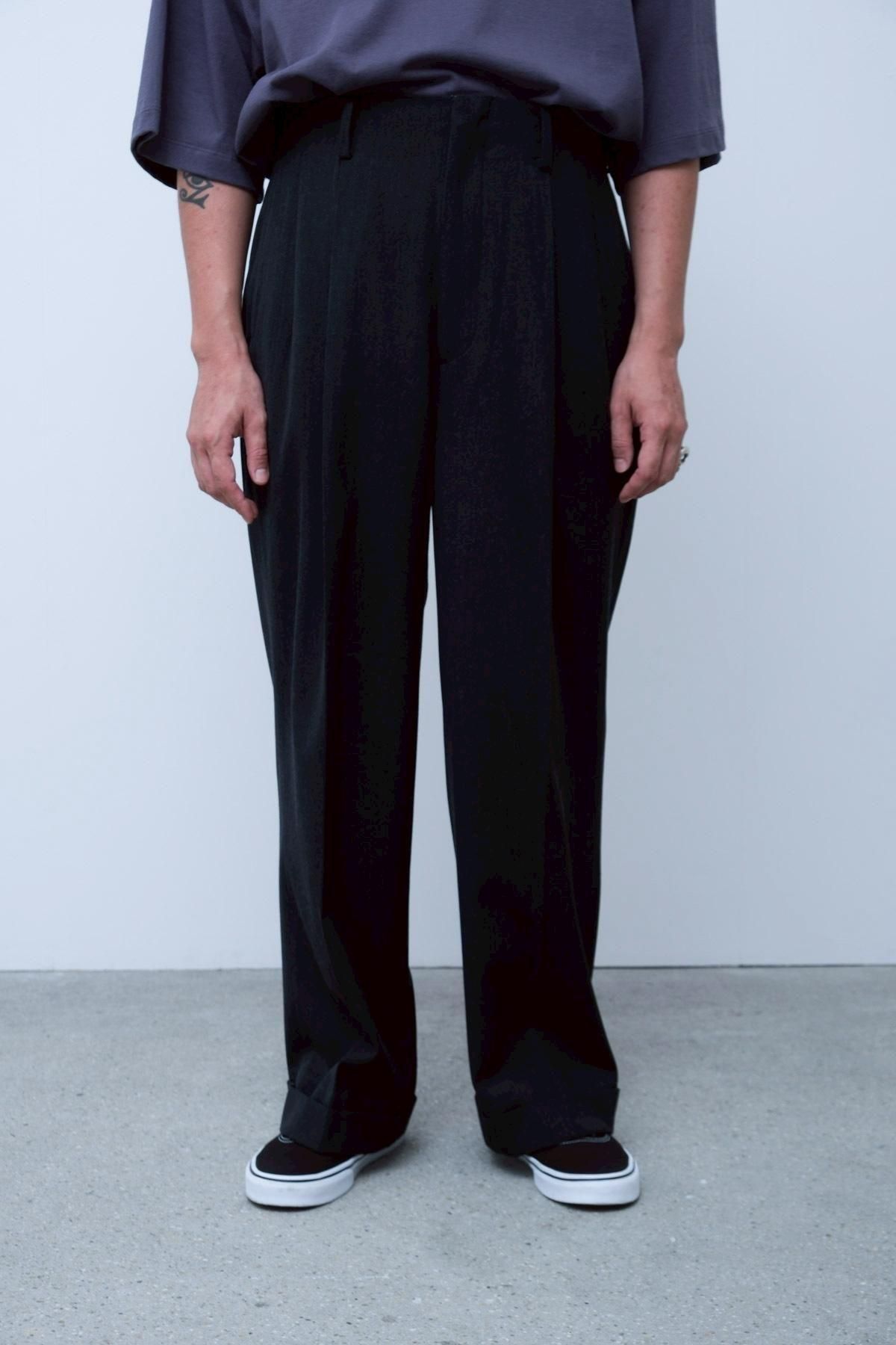 A.PRESSE / Wool Wide Tapered Trousers - IMA:ZINEオンライン