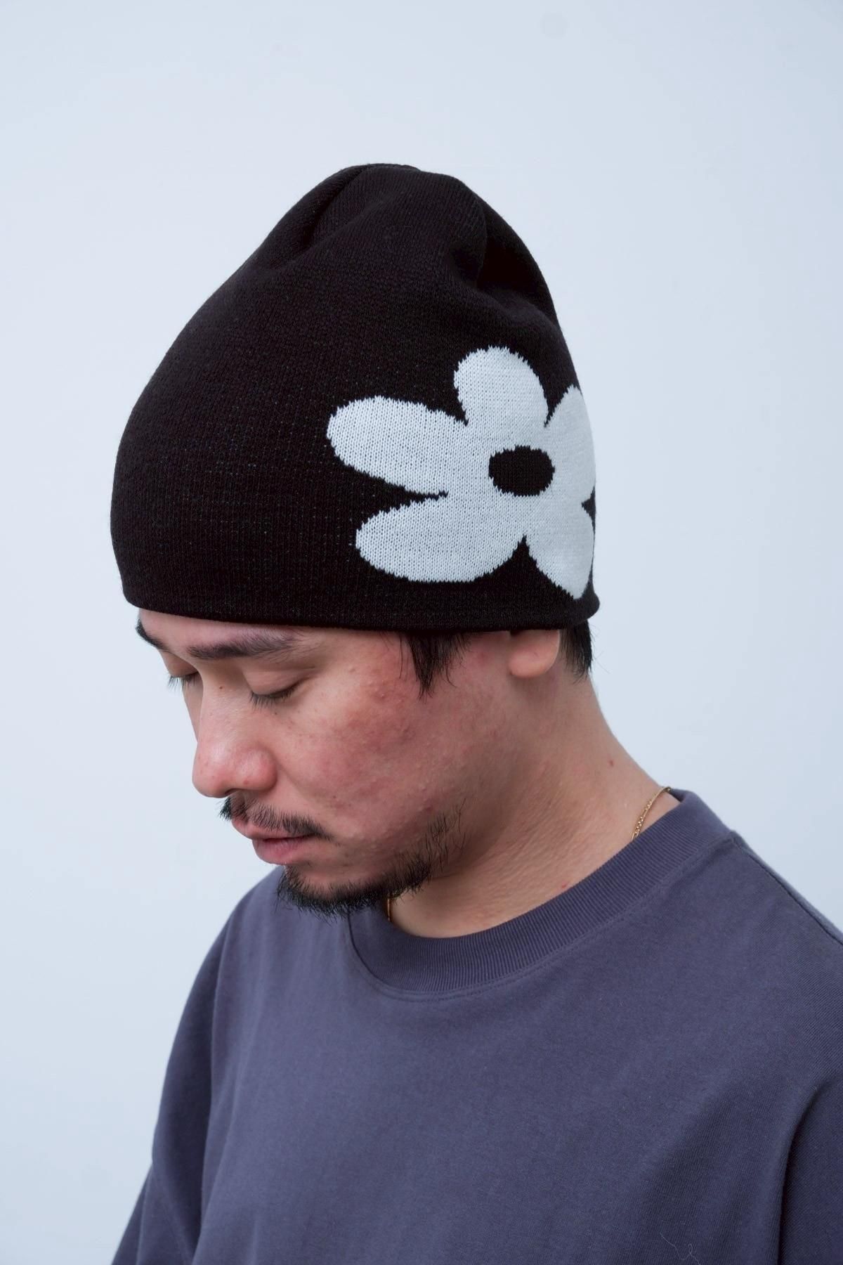 NICK GEAR Rhinestone Flower beanie ビーニー NICK GEAR Rhinestone Flower beanie ビーニー NICK GEAR