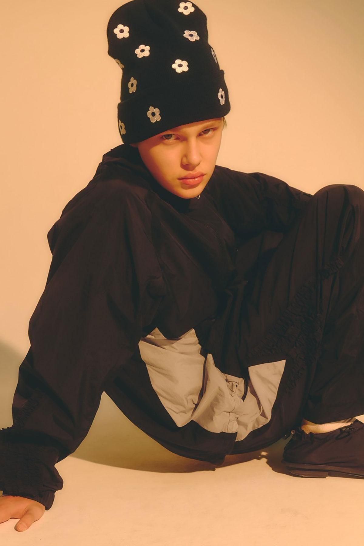 NICKGEAR コート Nick gear / Flower embroidery beanie - IMA:ZINEオンライン