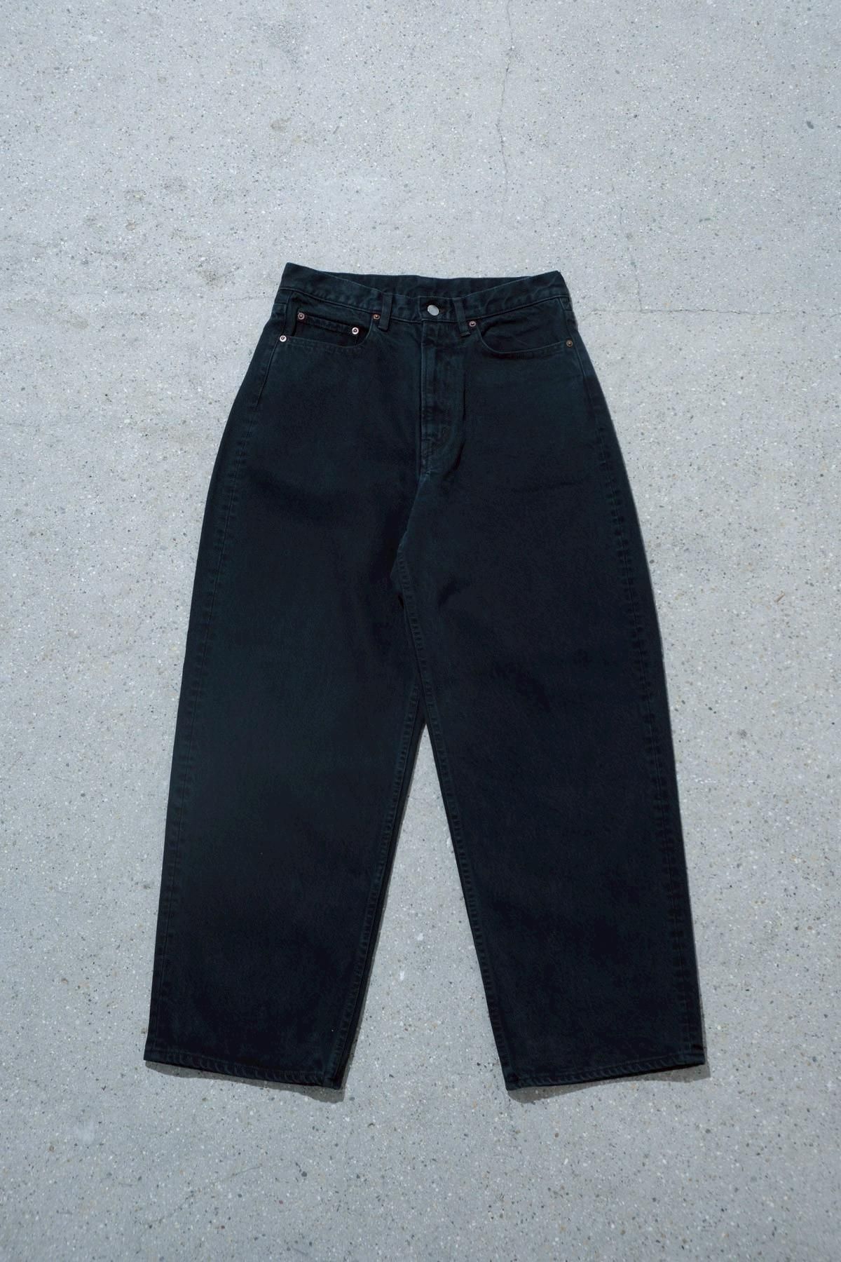 A.PRESSE / Black Washed Wide Denim Pants（25AAP-04-18