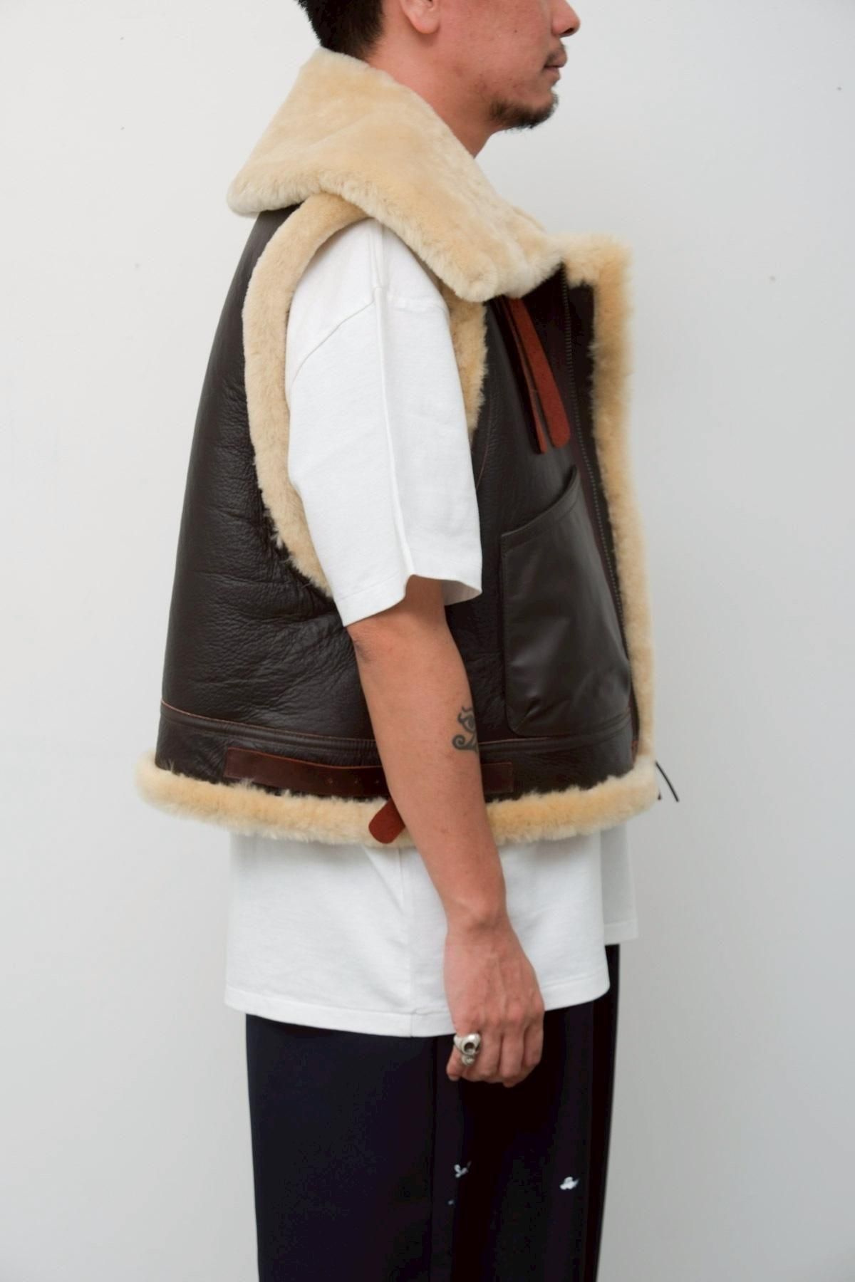 Rhodolirion / B-3 Type Vest - NZL Mouton - IMA:ZINEオンライン