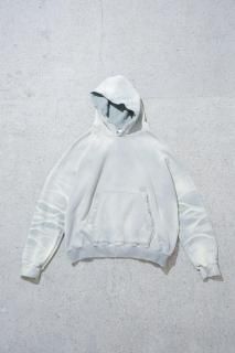 MOOJI MOOJI / OVERSIZED CROP HOODIE IN WISKER IMA:ZINE EX SAGE