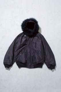 COMOLI / COTTON SILK MILITARY HOODED JACKET