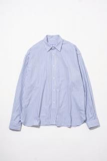 Sillage / wide shirt high count white stripe