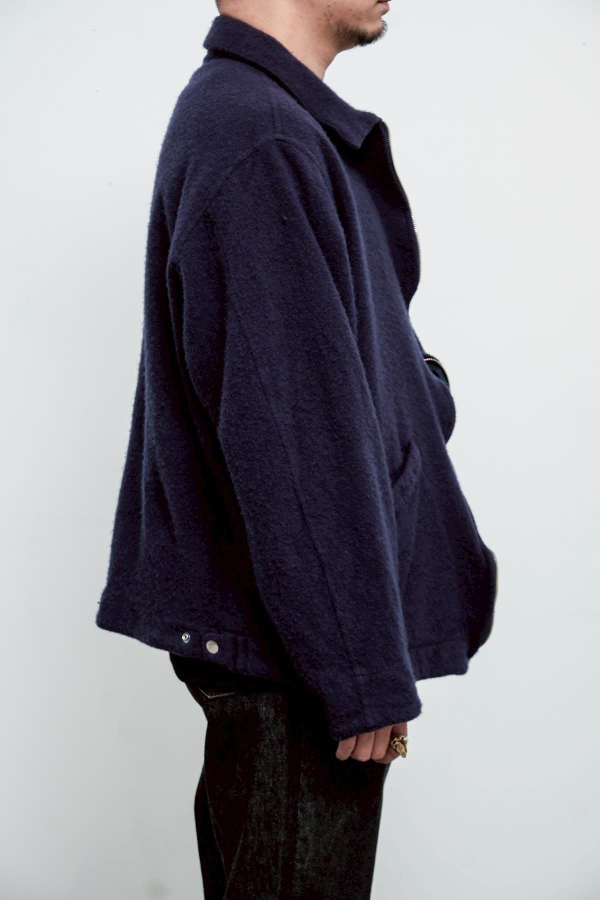 COMOLI / 縮絨ウール ジップショートジャケット - IMA:ZINEオンライン