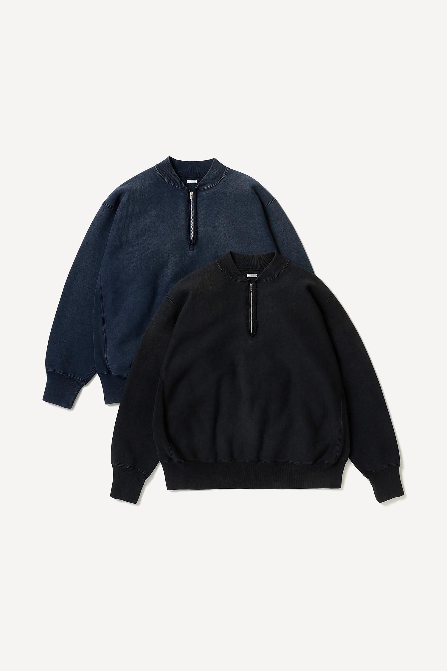 A.PRESSE / Vintage Half Zip Rib Collar Sweatshirt（26SAP-05-11