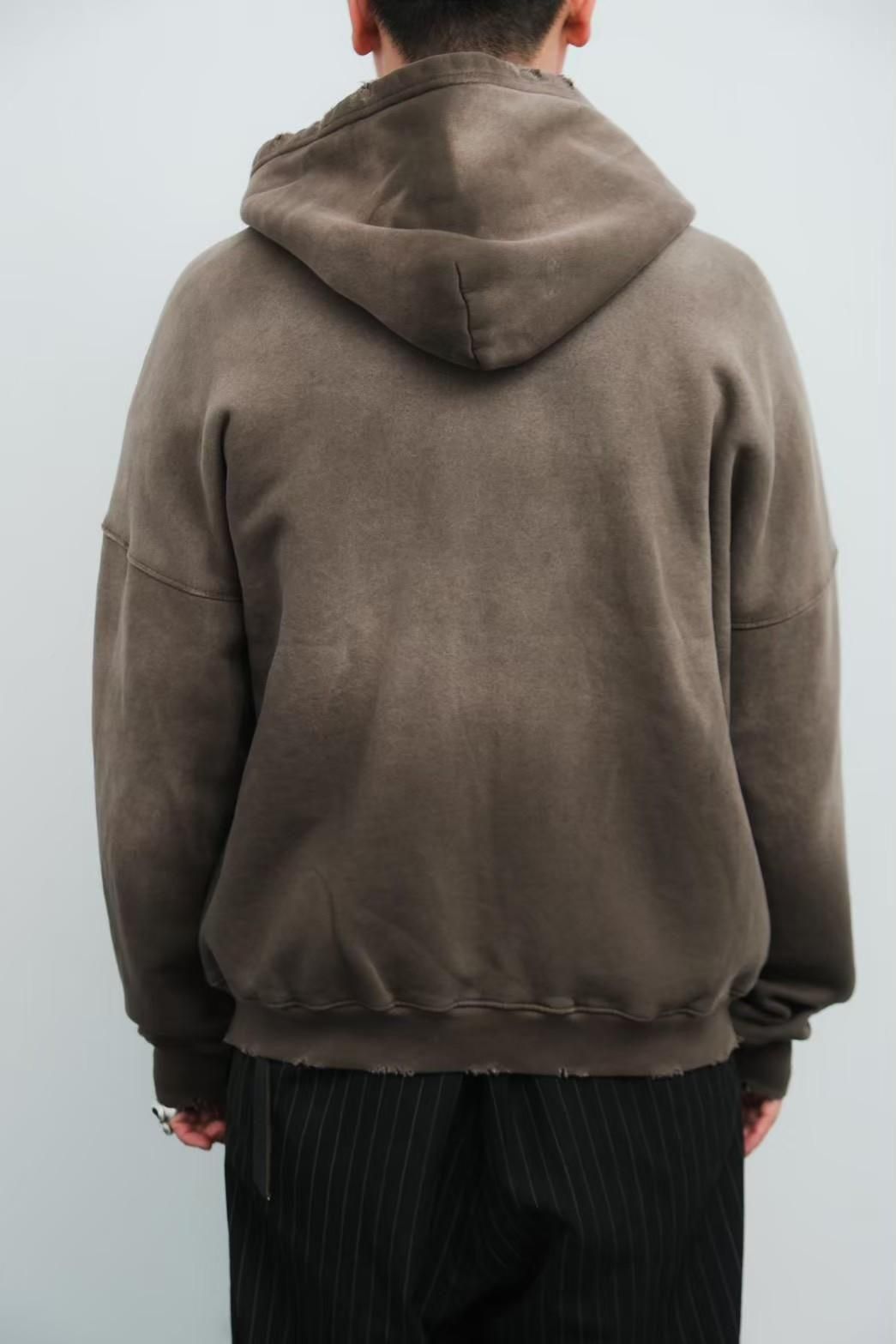 トップス MOOJI MOOJI OVERSIZE ZIP-UP HOODIE AGED MOOJI MOOJI US Oversize Zip Up Hoodie Aged Brow